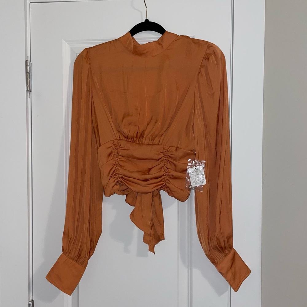 Long Sleeve Orange Top with no back
